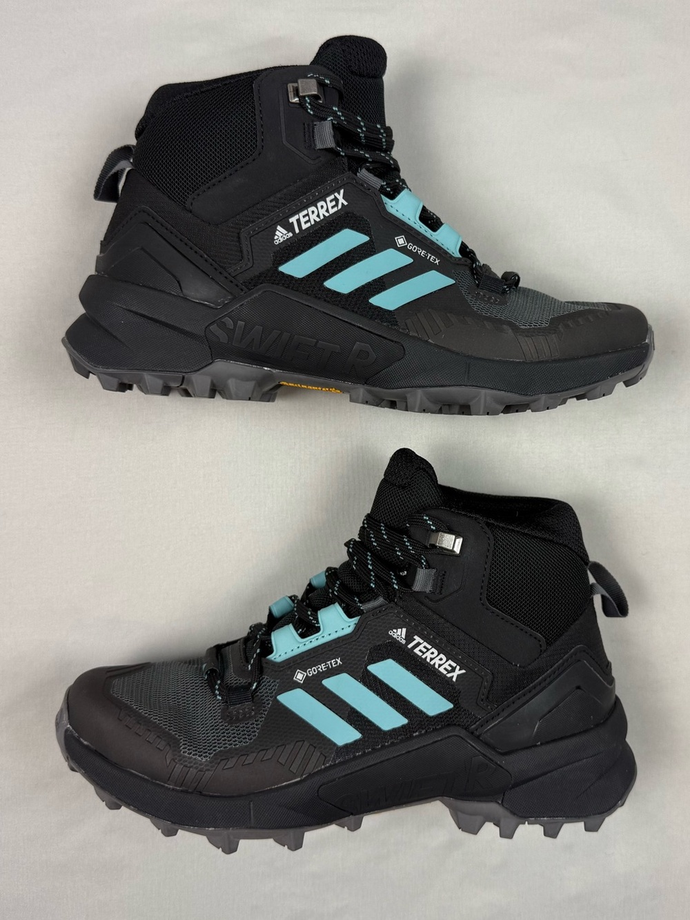 Adidas Terrex Swift R3 Mid GTX Womens Hiking Boots US 6 Black/Mint Gore Tex